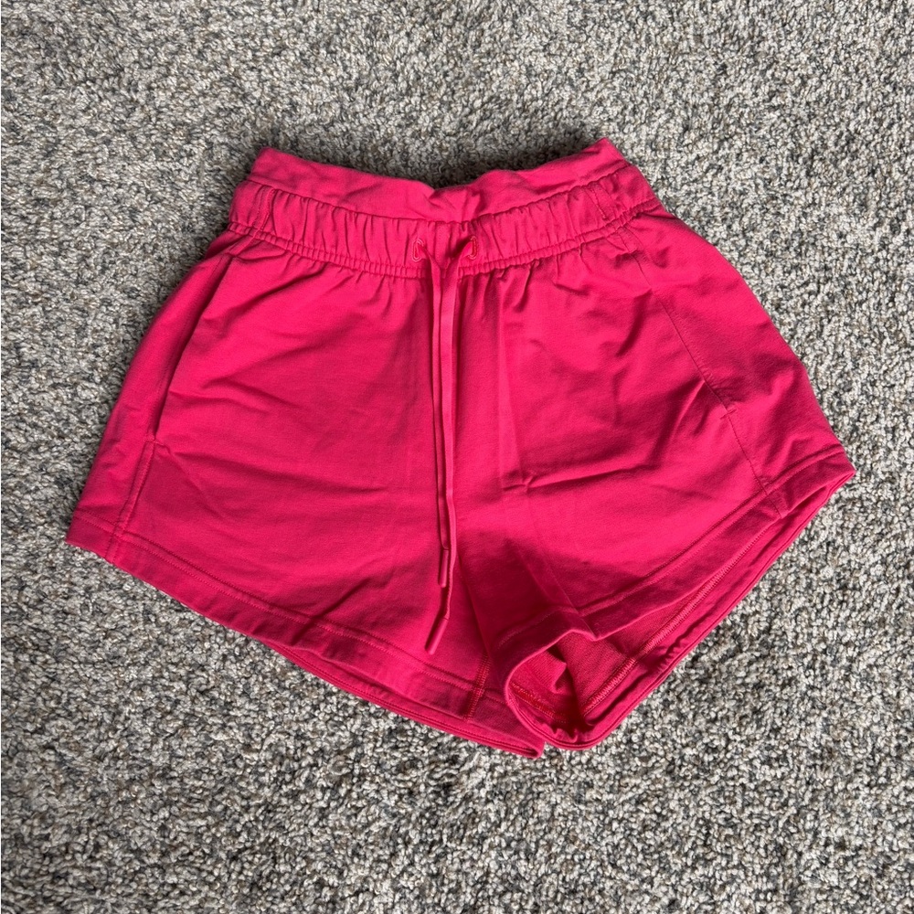 Lululemon inner glow shorts pink size 2